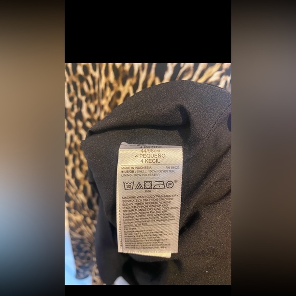 Banana Republic Leopard Flounce-Hem Dress Size 4P - Picture 4 of 8